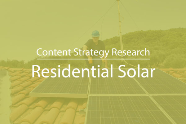 Content Strategy for Residential Solar Near Me